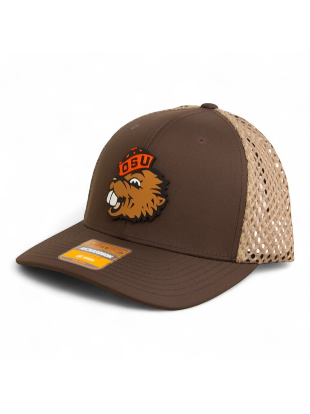 Oregon State Beavers Benny 3D Snapback Tilikum Trucker Hat- Brown/ Tan